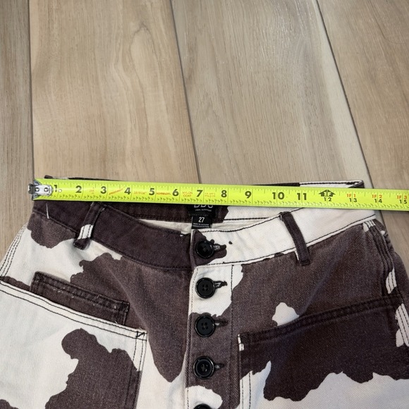 BDG Cow Print Jeans Womens 27 Brown White Button Fly Urban Outfitters Y2K - Picture 5 of 7